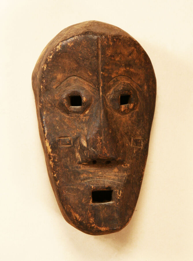 Ngbaka,Masque yeux carrés,27 cm