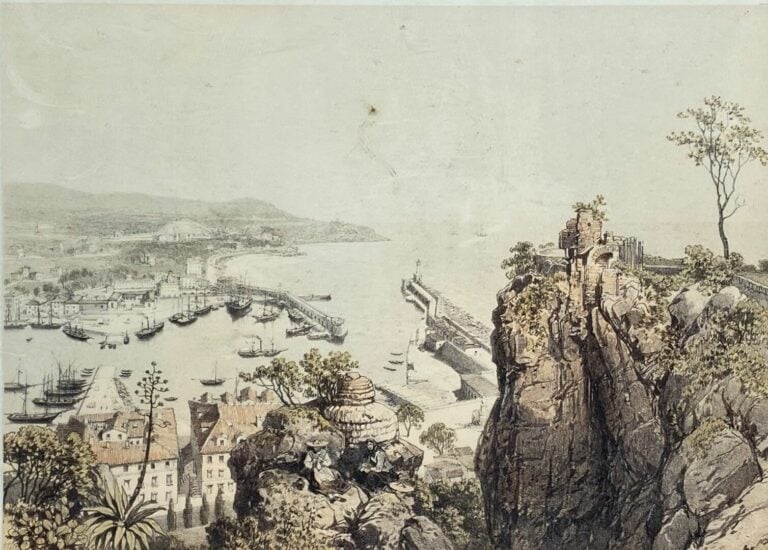 Nice et Savoie, Vue du port de Nice - Pièce encadrée - 25 x 32 cm