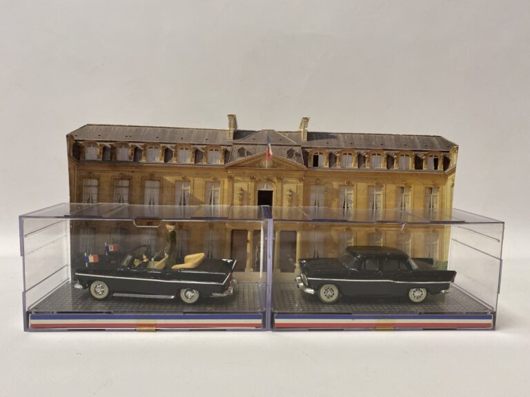 NOREV. - SIMCA présidentielle modèle Chambord, deux miniatures berline et décou…