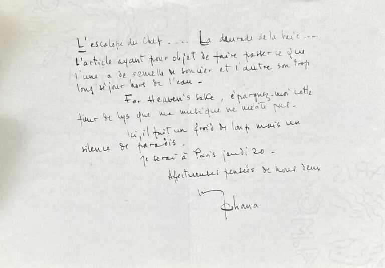 Ohana, Maurice L.a.s. - 2 lettres dont une de remerciement.