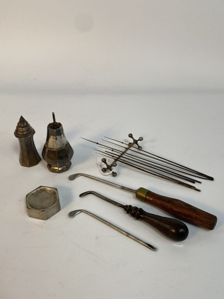 OPIUM - PARTIE DE NECESSAIRE DE FUMEUR D'OPIUM - Chine ou Vietnam - comprenant…
