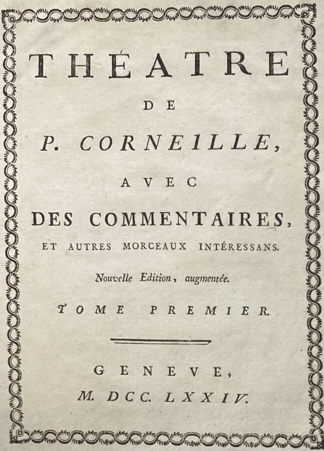 P.Corneille - Théâtre - Genève, 1774 - 8 vol in-8 pl veau