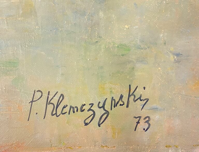 P. KLELCZYNSKI (XXe siècle) - Nature morte aux citrons et bananes - Huile sur t…