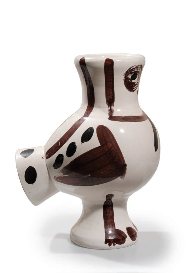 Pablo PICASSO (1881-1973) - « Chouette aux taches », Vase tourné, 1951 - Cérami…