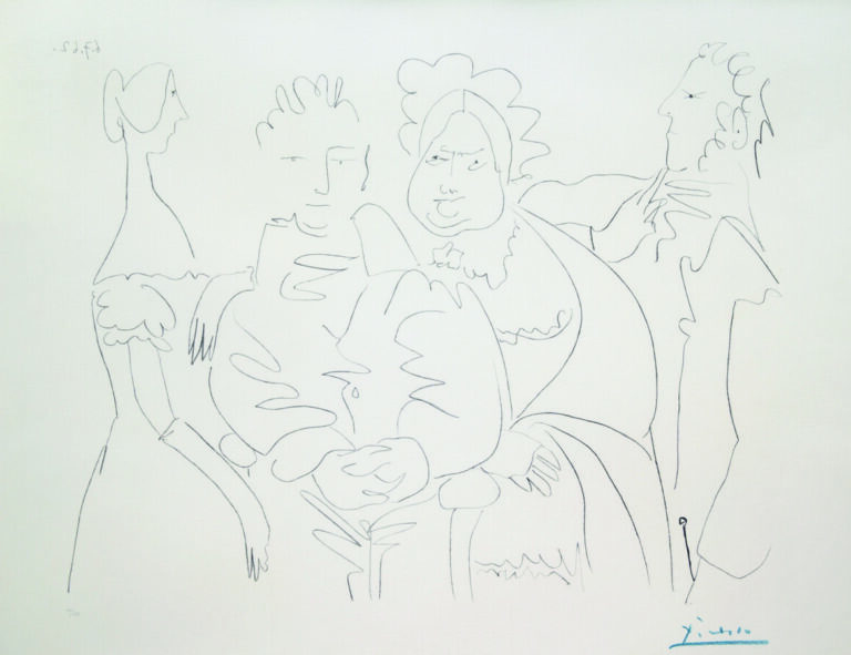 Pablo PICASSO (1881-1973) - Portrait de famille, quatre personnages, 1962 (Bloc…