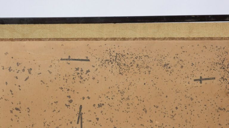 Paravent Byôbu à 8 panneaux avec une peinture polychrome de différents types de…