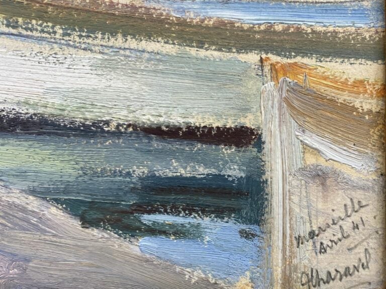 Paul CHARAVEL (1877-1961) - Port de Marseille - Huile et crayon sur toile - Sig…
