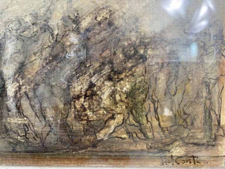 Paul CONTE (XXe siècle) - Scène animée - Technique mixte sur papier - Signée en…