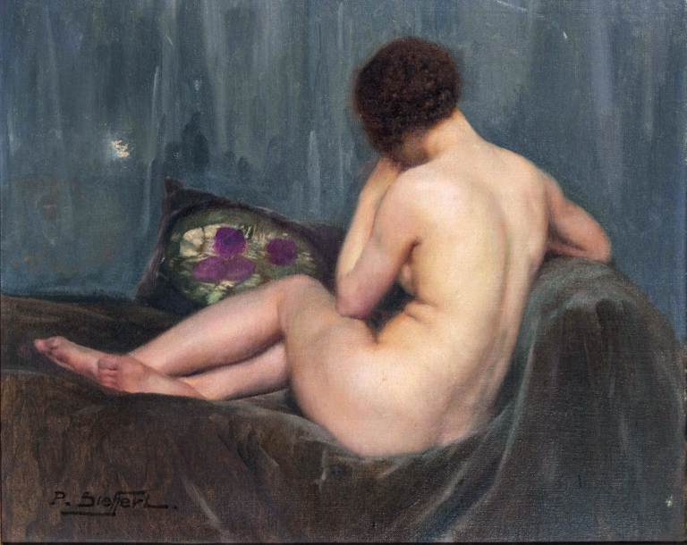 Paul SIEFFERT (1874-1957) - Femme nue de dos - Huile sur toile (accidents) 32 x…
