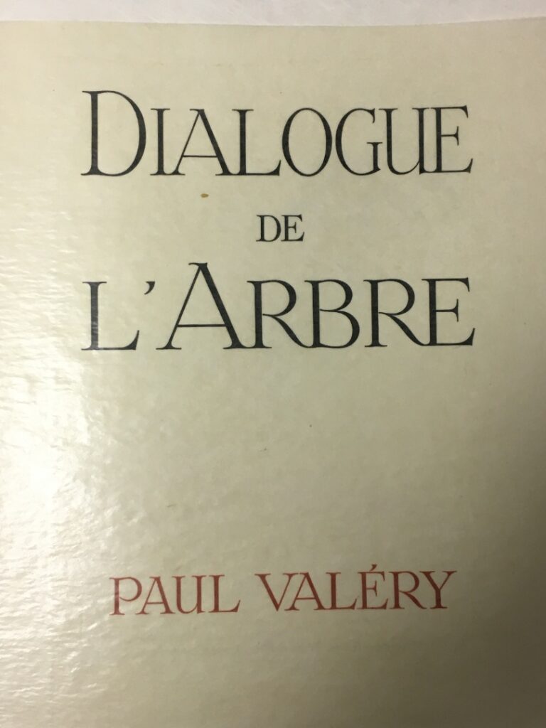 Paul VALERY, Dialogue de l'Arbre, un des 35 exemplaires sur Japon blanc nacré,…