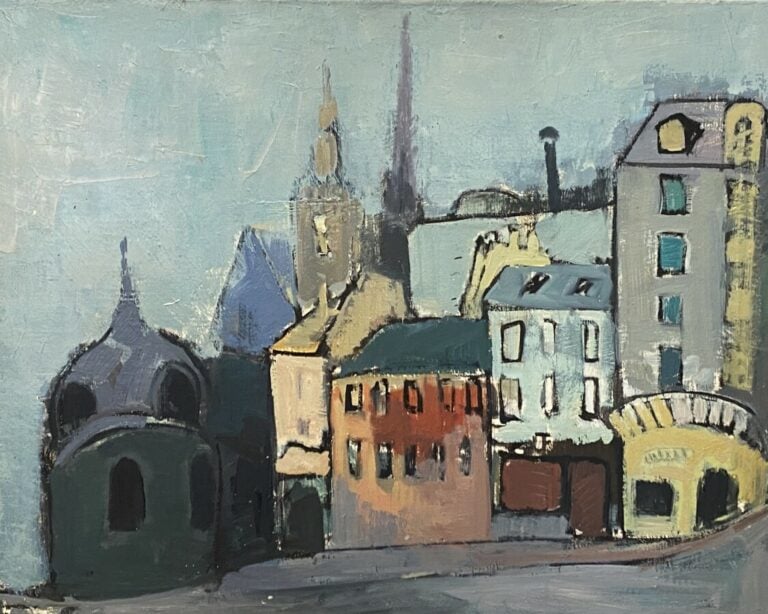 Paysage - Huile sur toile, signée en bas à gauche - 65 x 81 cm