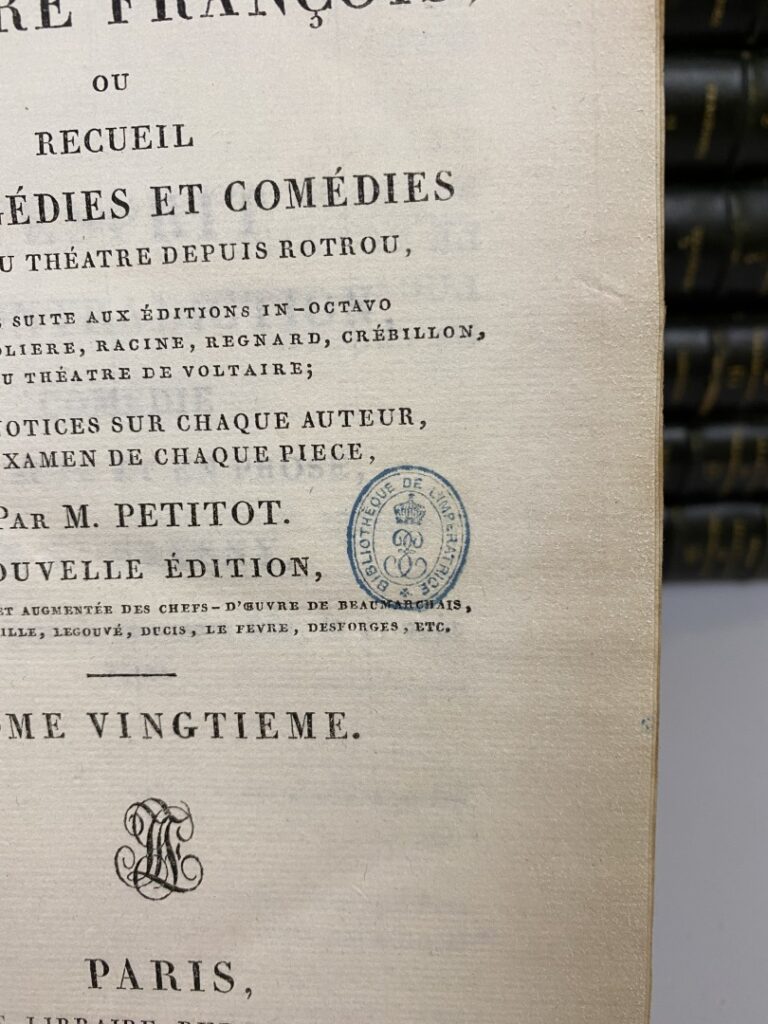 PETITOT, Petit répertoire du Théâtre Français, trente-trois volumes, demi-reliu…