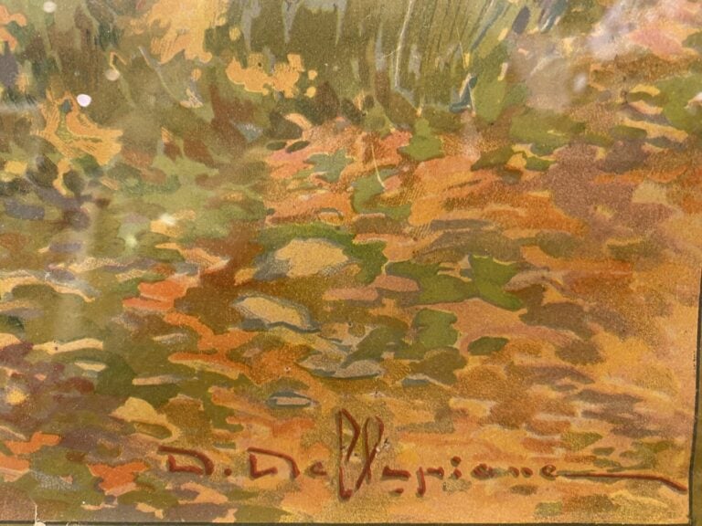 Pièce encadrée - Bergère dans les calanques - 42 x 57 cm