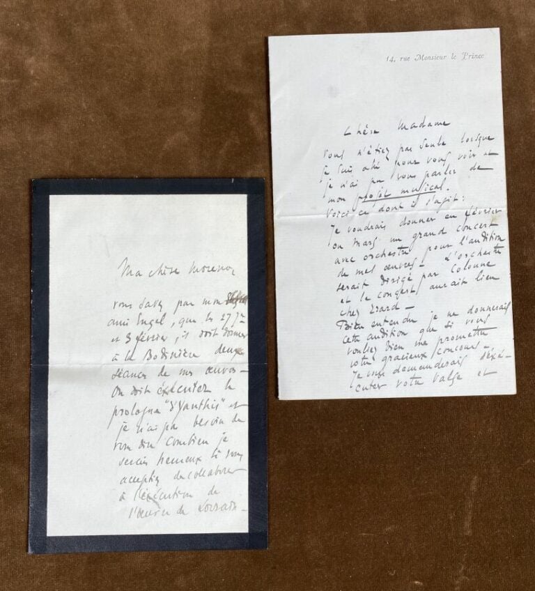 Pierné, Gabriel 3 L.a.s. - 3 lettres.