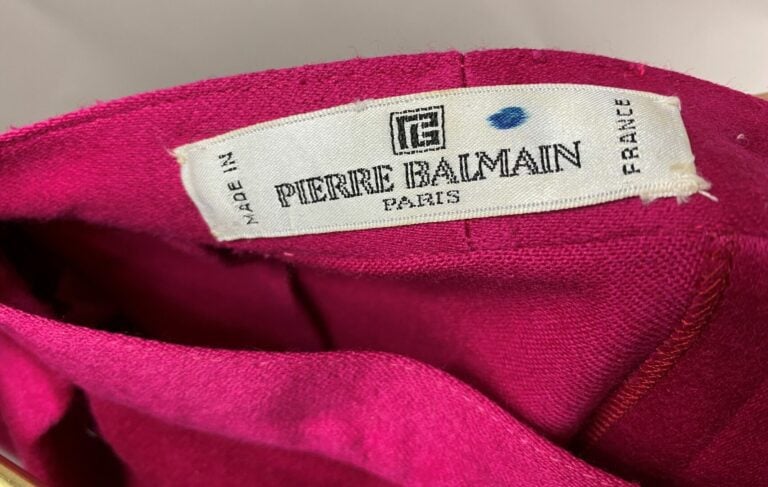 Pierre BALMAIN - Pantalon en laine fuschia - Taille 40