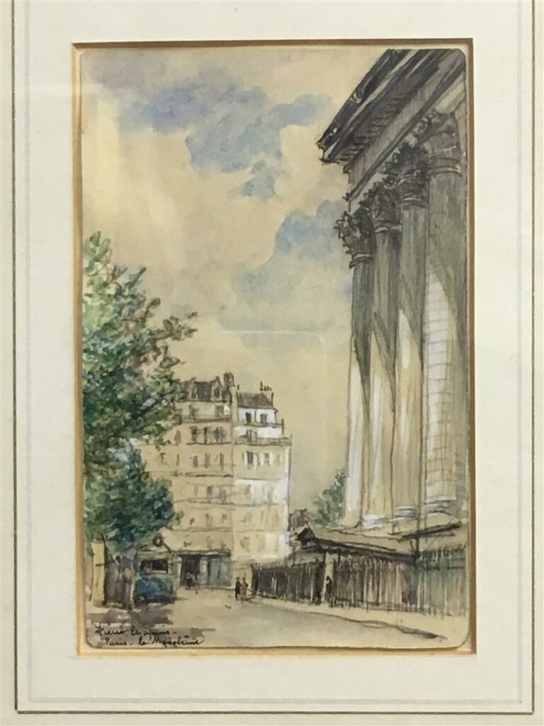 Pierre CHAPUIS (1863-1942). - Paris La Madeleine - Pastel sur papier, signé en…