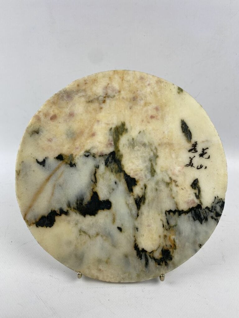 Pierre de rêve en marbre veiné - D: 25 cm - (éclats)