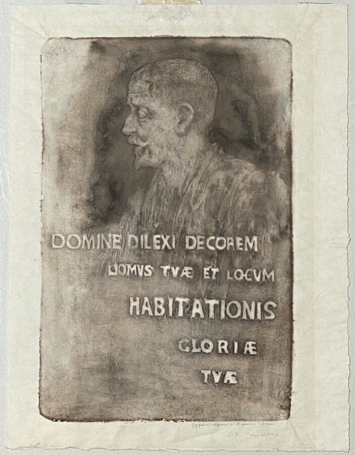 Pierre ROCHE (1855-1922) - Portrait de profil de Joris-Karl Huysmans, Domine Di…
