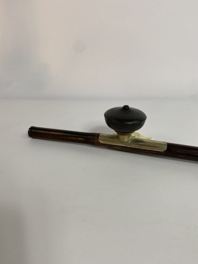 PIPE A OPIUM DE VOYAGE EN BAMBOU - Chine du Sud ou Vietnam - A fût de bambou et…