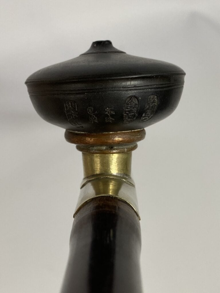 PIPE A OPIUM DE VOYAGE EN BAMBOU - Chine du Sud ou Vietnam - A fût de bambou et…