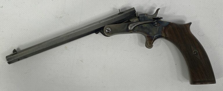Pistolet de tir de salon calibre 6 mm, le canon octogonal, la crosse à plaquett…