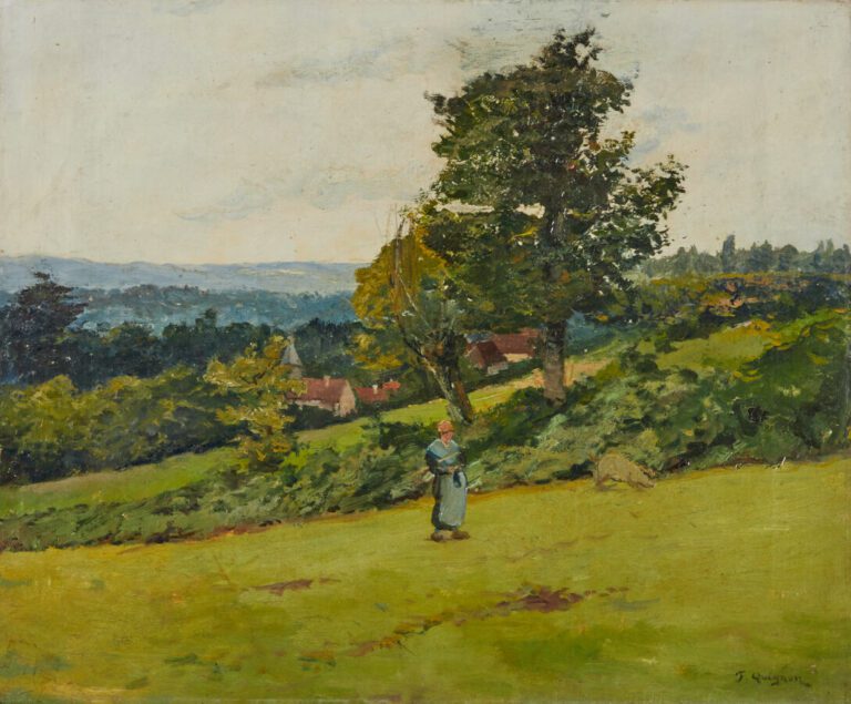 QUIGNON Fernand (1854-1941) - "Paysage" - Huile sur toile signée en bas à droit…
