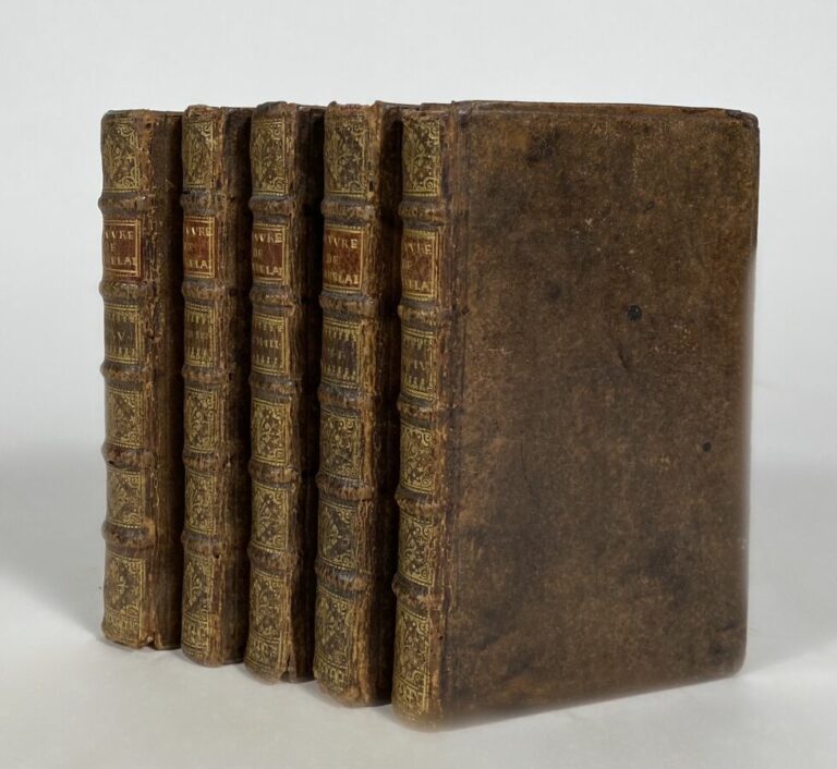 Rabelais OEuvres - Amsterdam, Bordesisu, 1711. 5 vols in-12, plein veau.