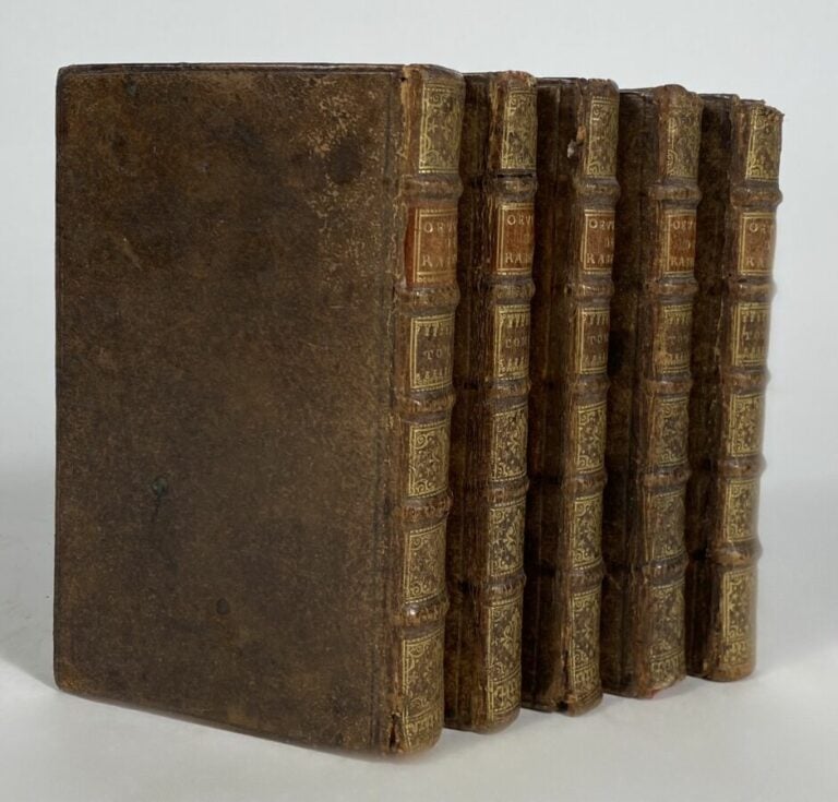 Rabelais OEuvres - Amsterdam, Bordesisu, 1711. 5 vols in-12, plein veau.