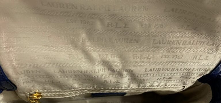 Ralph LAUREN - Sac bandoulière en cuir épi bleu marine, fermeture par rabat à b…