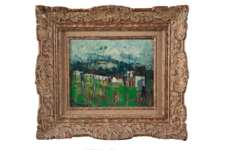 Raoul PRADIER (1929-2017). - Ferme de la Sierra, 1956 - Huile sur toile, signée…
