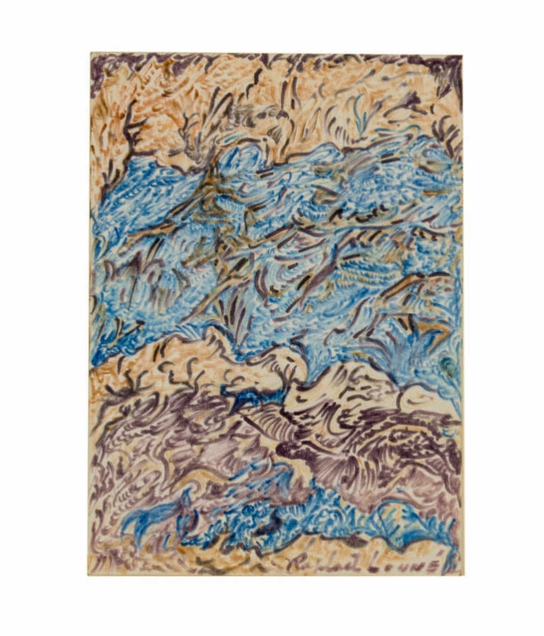 Raphaël LONNÉ (1910-1989) - Composition, 1970 - Technique mixte sur carton minc…