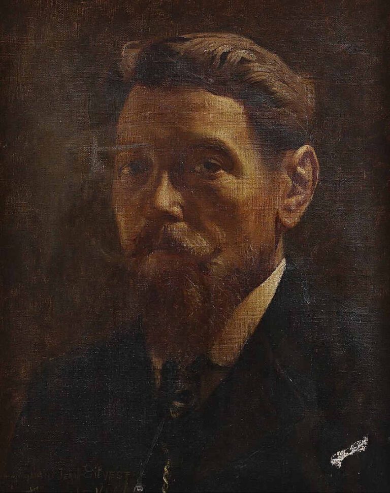 Raymond FRECHEVILLE (XIXème siècle). - Portrait d'homme de trois quarts - Huile…