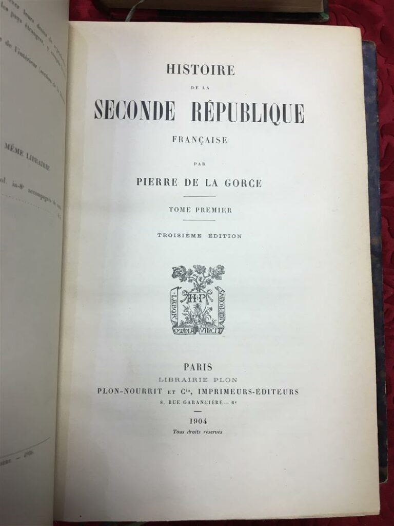 REGROUPE AVEC LOT 10 / A. SOREL, L'Europe et la Révolution Française, 6 volumes…