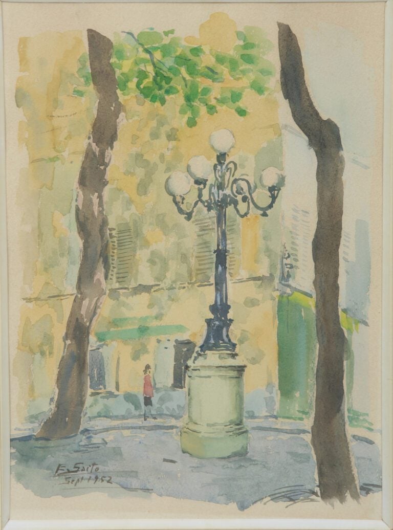 REGROUPE LOT 44 SAITO Ei Ichi (né en 1920). - Paris, le Pont Neuf et la place F…