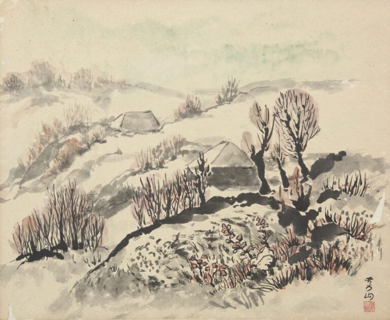 REGROUPE LOT 49 SAITO Ei Ichi (né en 1920). - Paysage sous la neige et Le Torre…