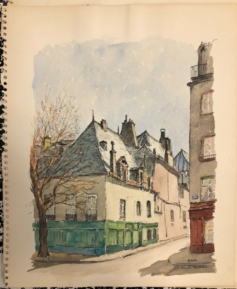 REGROUPE LOT 61 SAITO Ei Ichi (né en 1920). - Paris, rue Saint-Julien le Pauvre…