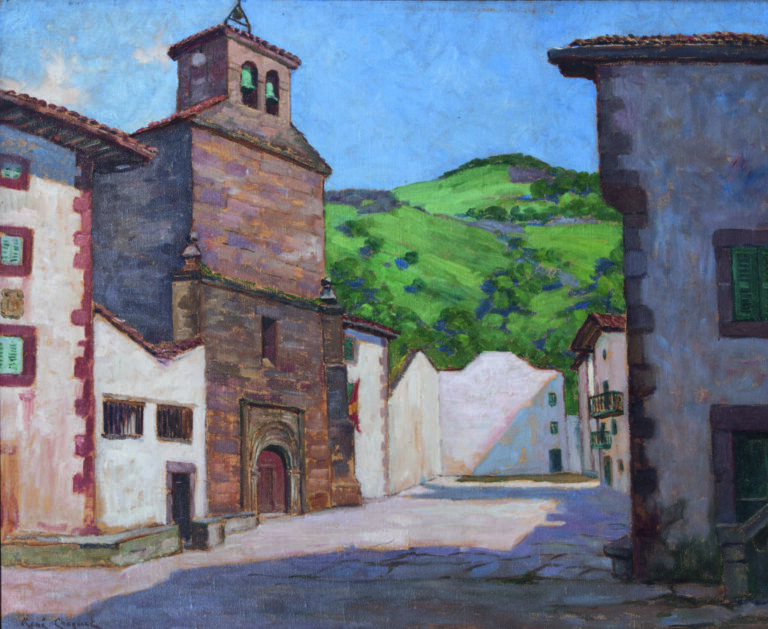 René - Maxime CHOQUET (1872-1958) - Paysage du Pays Basque - Huile sur toile, s…