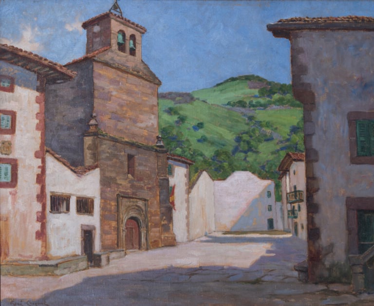 René - Maxime CHOQUET (1872-1958) - Paysage du Pays Basque - Huile sur toile, s…