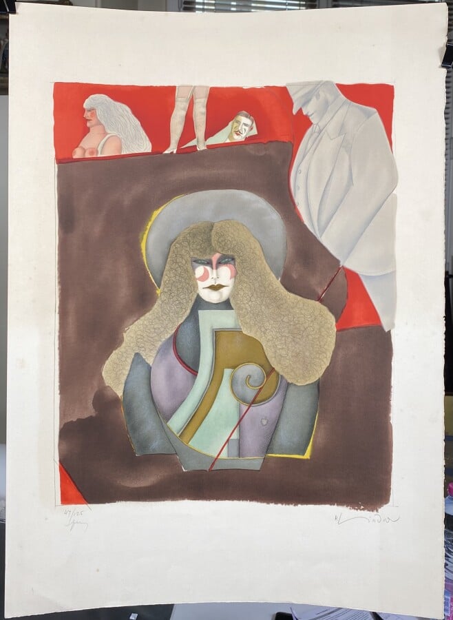 Richard LINDNER (1901-1978) - Blondie, Planche 9, 1975 - Lithographie en couleu…