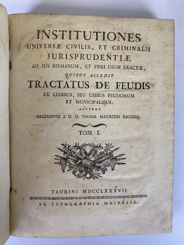 RICHERI Tommasso Maurizio - Universa civilis et criminalis jurisprudentia juxta…