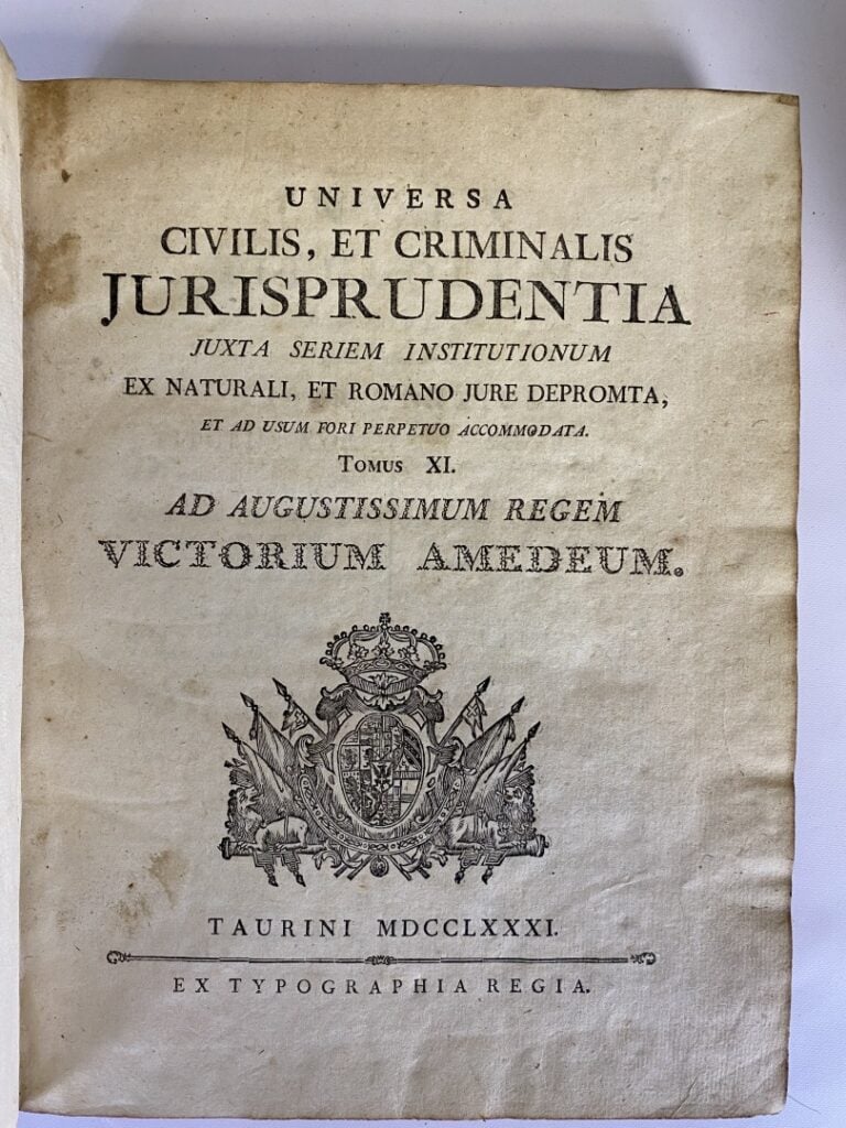 RICHERI Tommasso Maurizio - Universa civilis et criminalis jurisprudentia juxta…