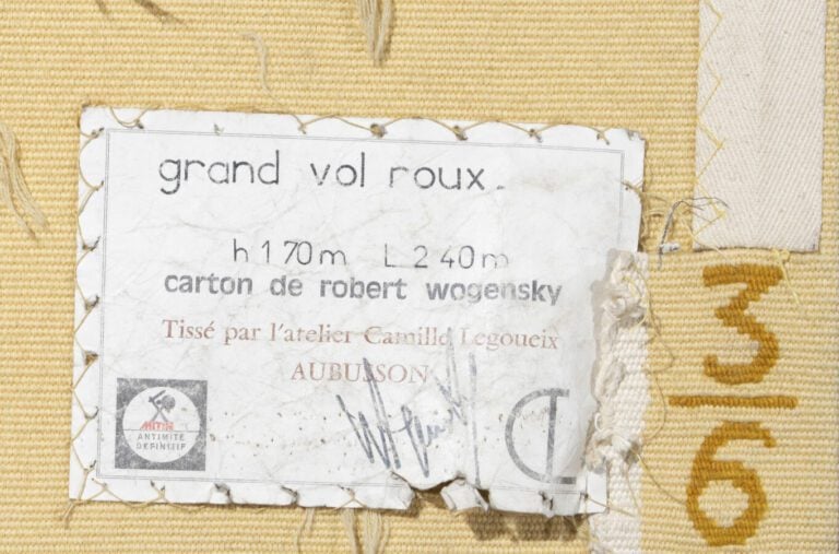 Robert WOGENSKY (1919-2019) - (d'apres un carton de) - « Grand vol roux » - Tap…