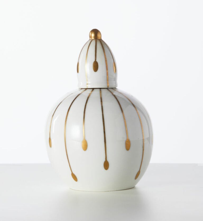 ROBJ PARIS - Flacon et son bouchon formant brûle-parfum en porcelaine émaillée…