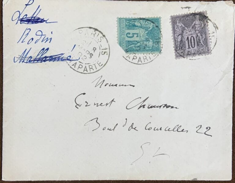 Rodin, Auguste L.a.s. - Lettre à Ernest Chausson