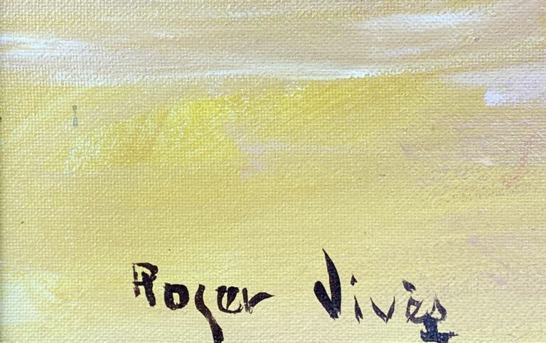 Roger VIVES (XXe) - Fantasia à Marrakech - Huile sur toile, signée en bas à gau…