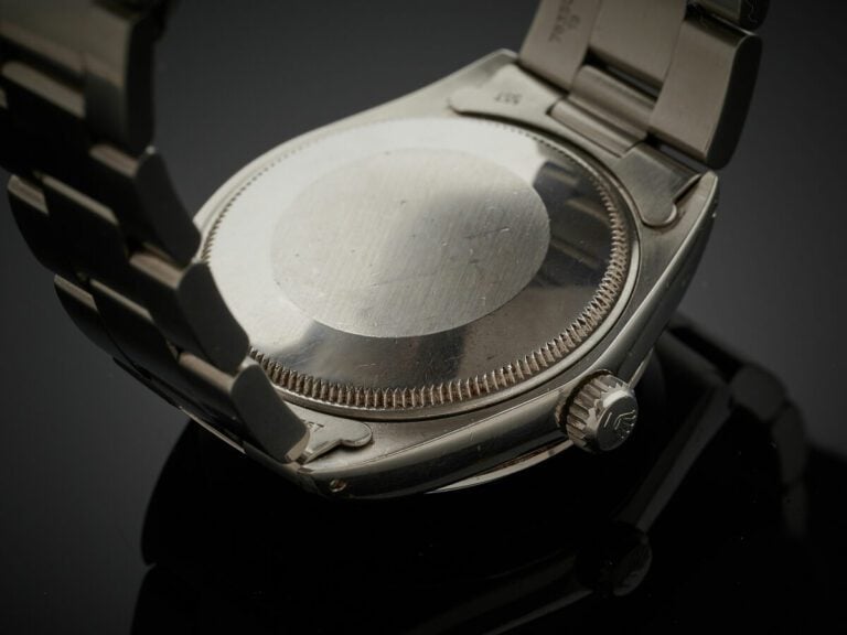 ROLEX - BRACELET MONTRE modèle "Air King" en acier. Lunette lisse, cadran silve…