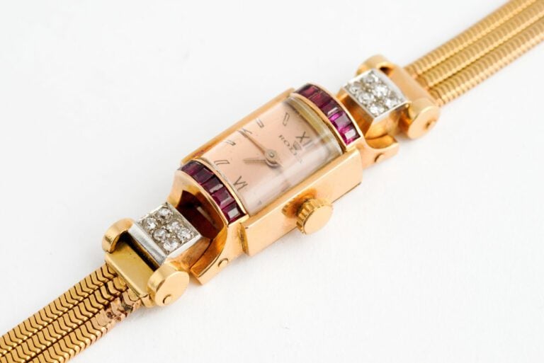 ROLEX - Montre bracelet de dame en or jaune (750) et platine (850) - Boîtier re…