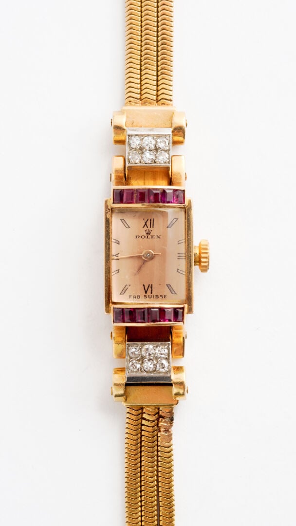 ROLEX - Montre bracelet de dame en or jaune (750) et platine (850) - Boîtier re…