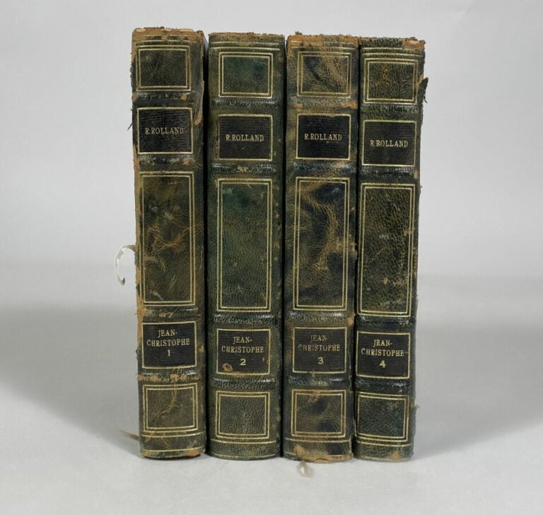 [Romain Rolland:Jean-Christophe]Vol.I,II,III,IV.Edité à Paris chez Albin Michel…