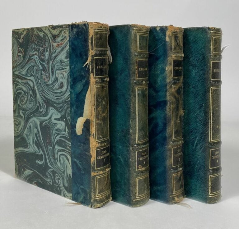 [Romain Rolland:Jean-Christophe]Vol.I,II,III,IV.Edité à Paris chez Albin Michel…